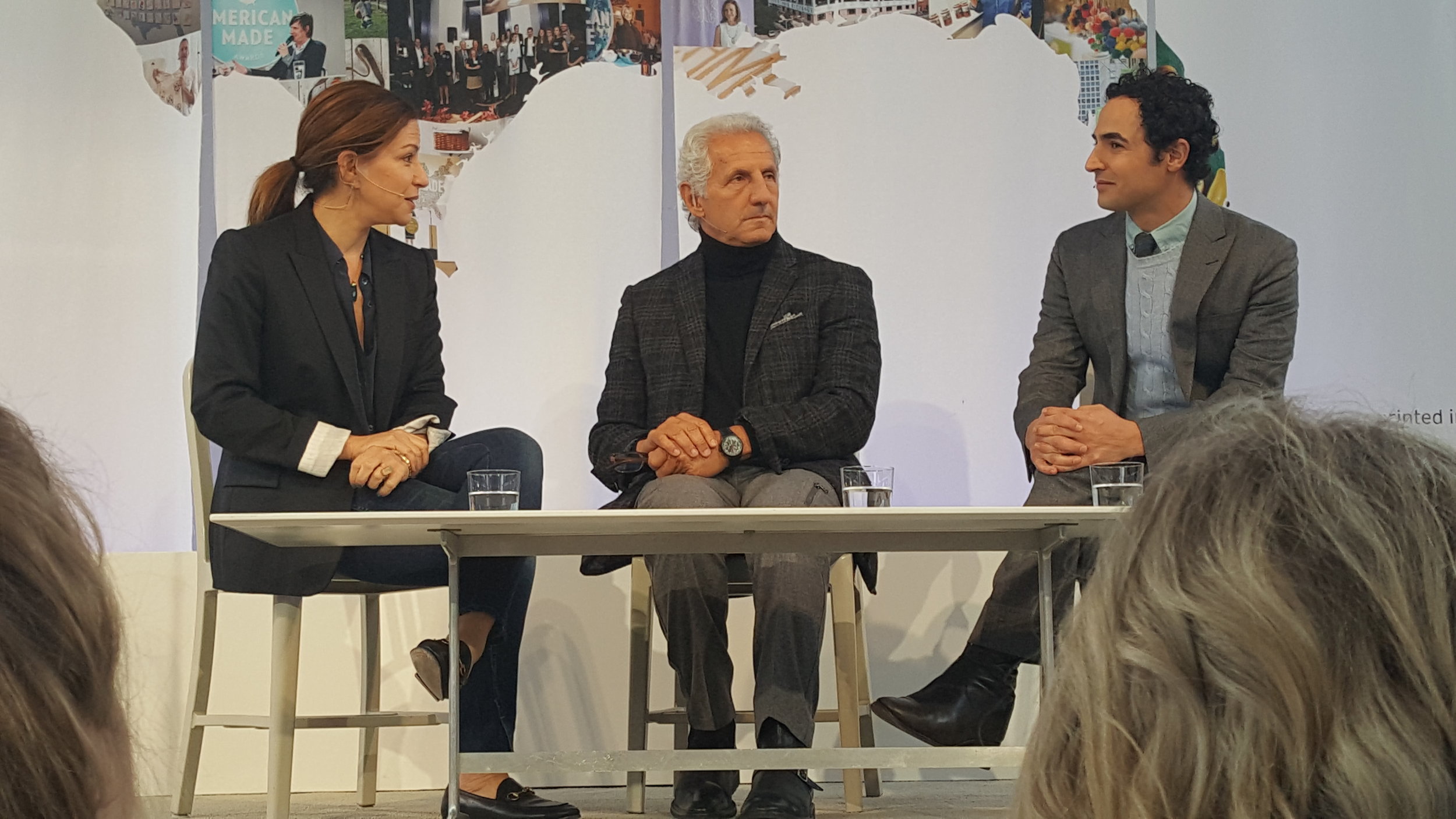 Deborah Needleman of T Magazine, designers Joseph Abboud and Zac Posen