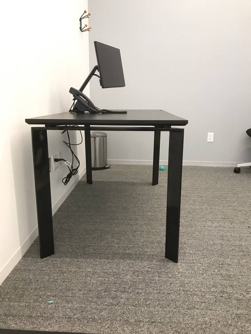 Steel and Black Laminate Desk