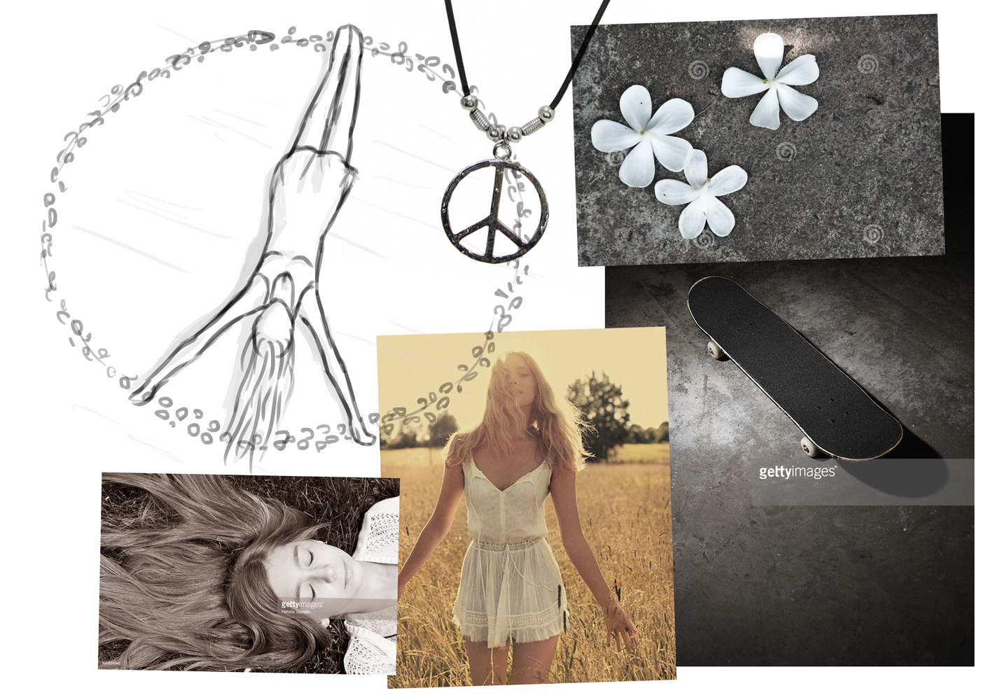 Concept moodboard: Hippie