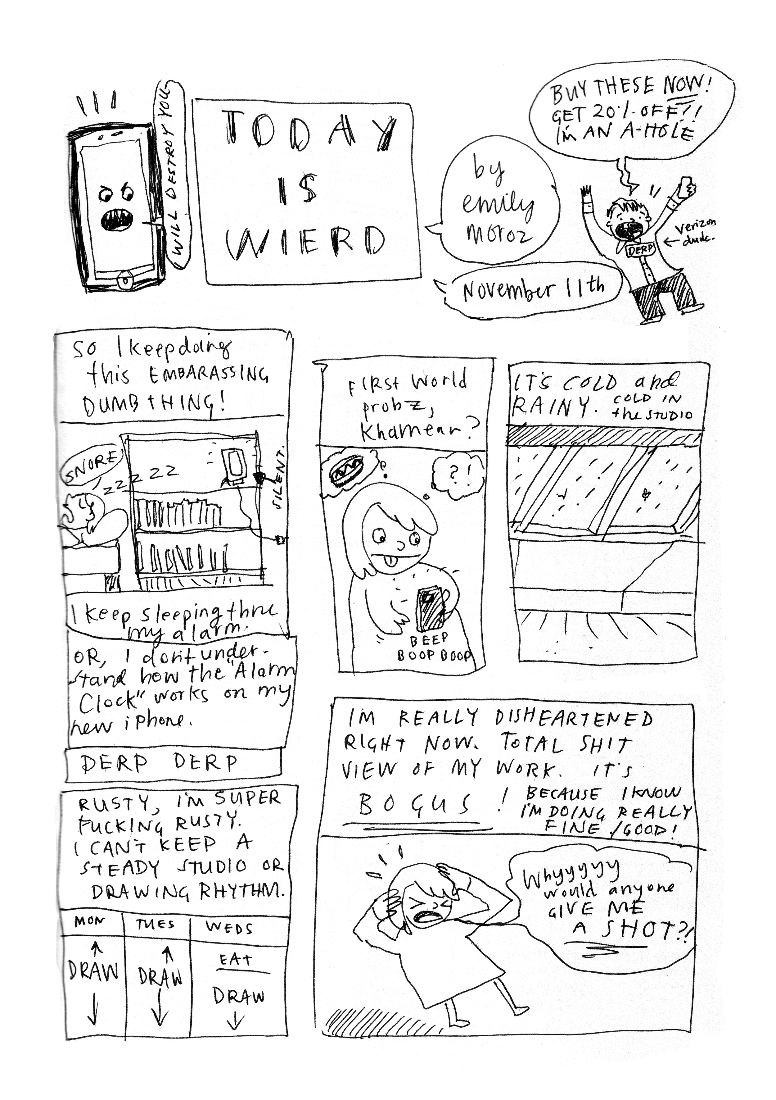 Today Is Wierd (sic), page 1 of 2, 2014