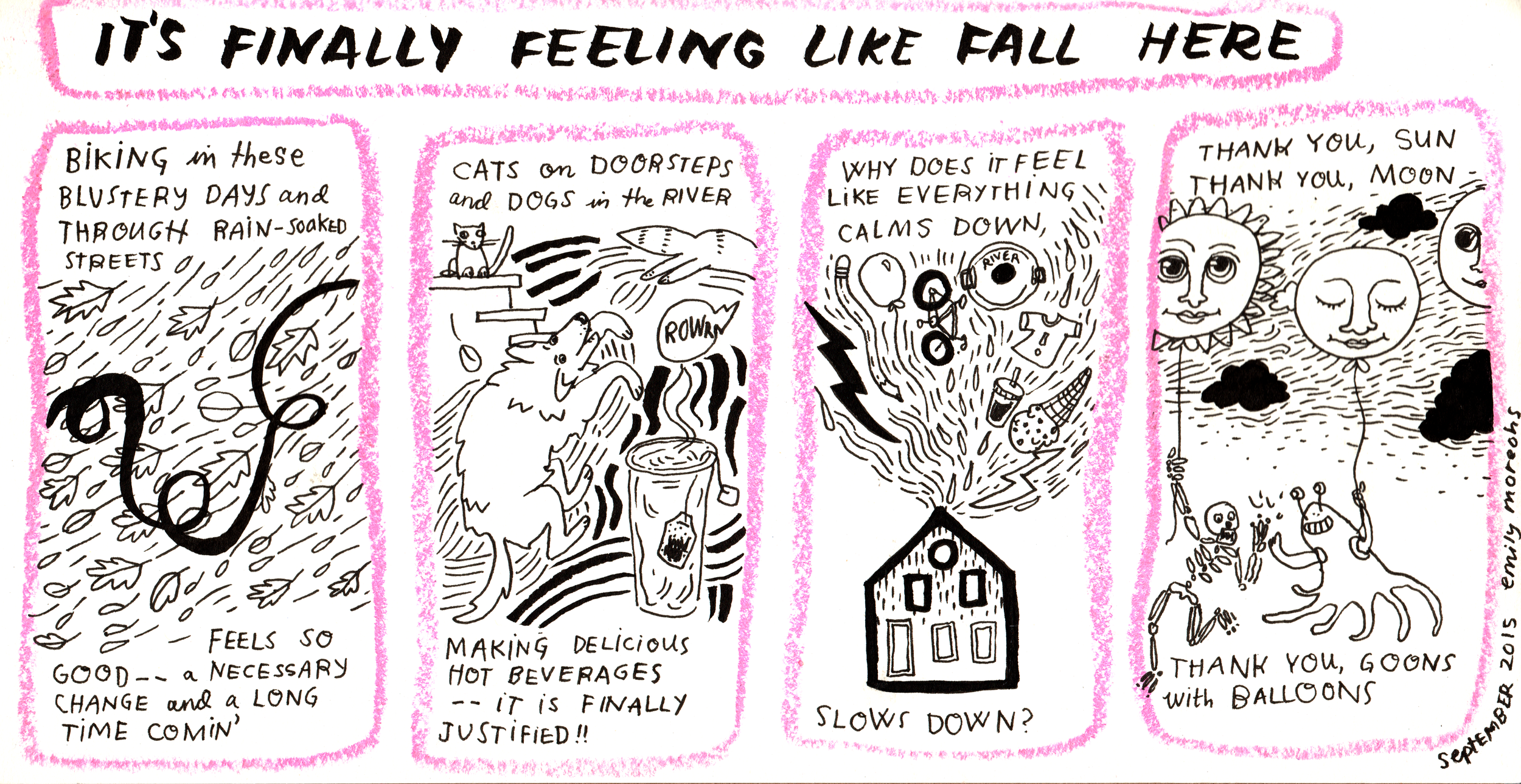Finally Fall , ink and crayon, 2015