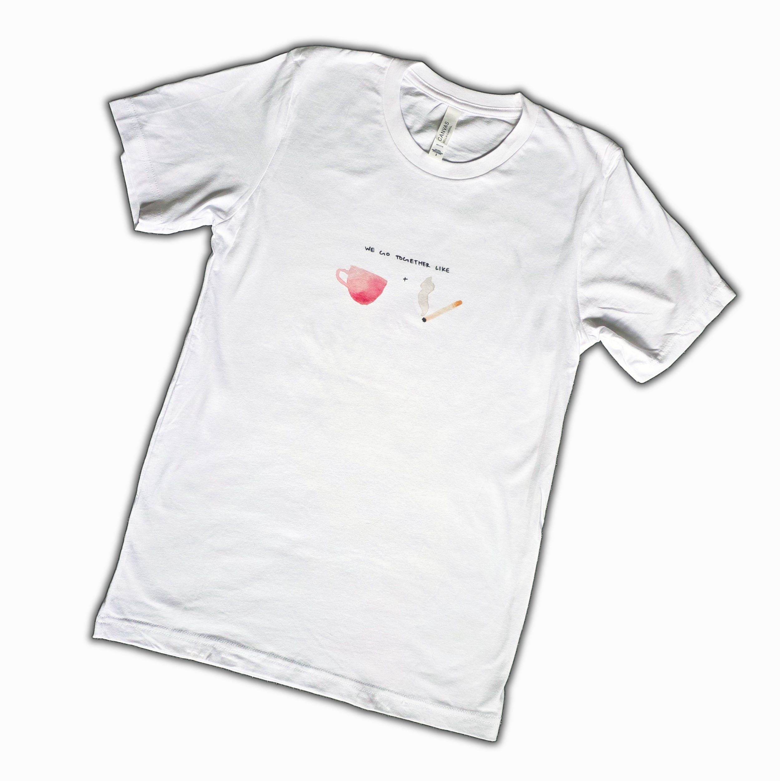 Watercolor Lyric Tee - Coffee & Cigarettes