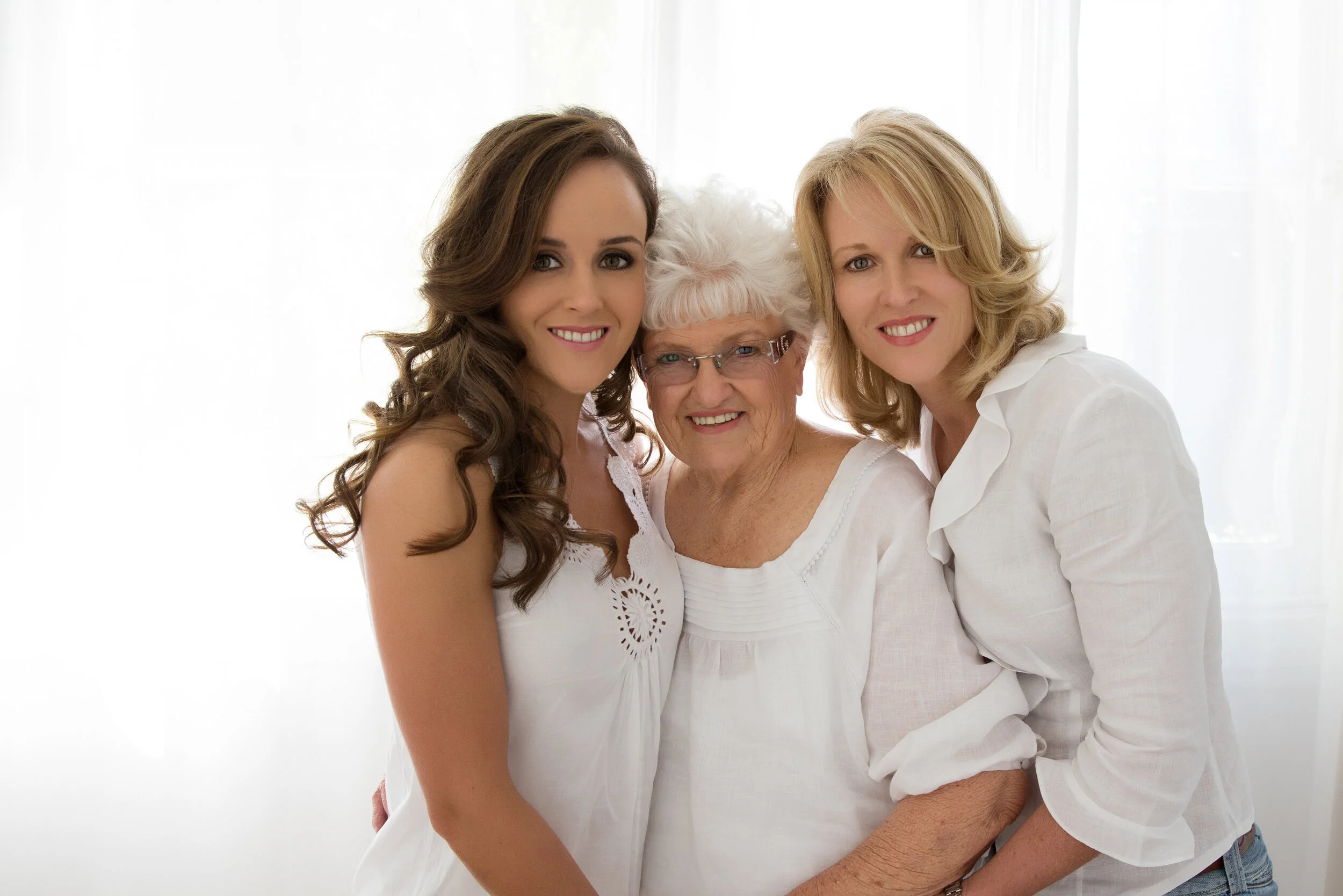 professional portrait of grandma mother and daughter by sydney photographer Simona