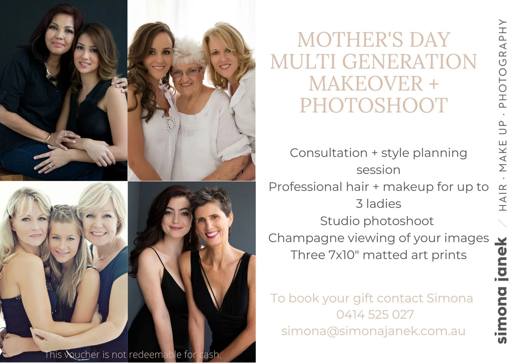 Mother's Day Multi-Generation Makeover + Portrait photoshoot