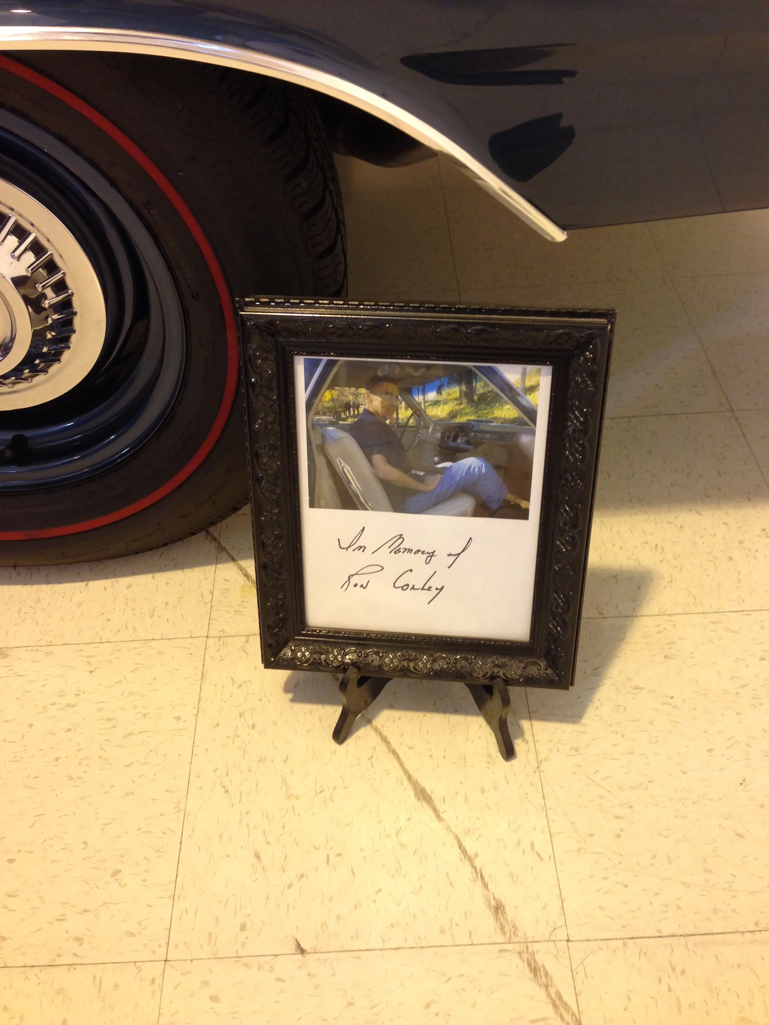  Dedicated to the original owner of the car. 