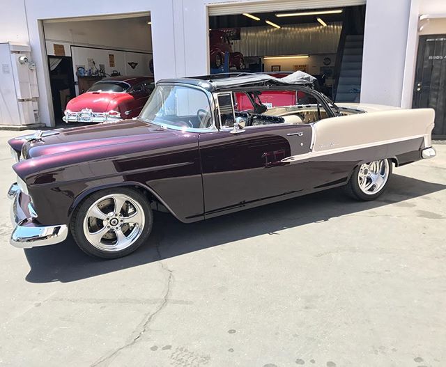 Wrapping up this fresh built 55 Chevy convertible build. #ls3 powered