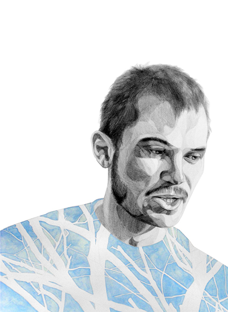 alex | 2010 | graphite and gouache on paper | 22" x 30"