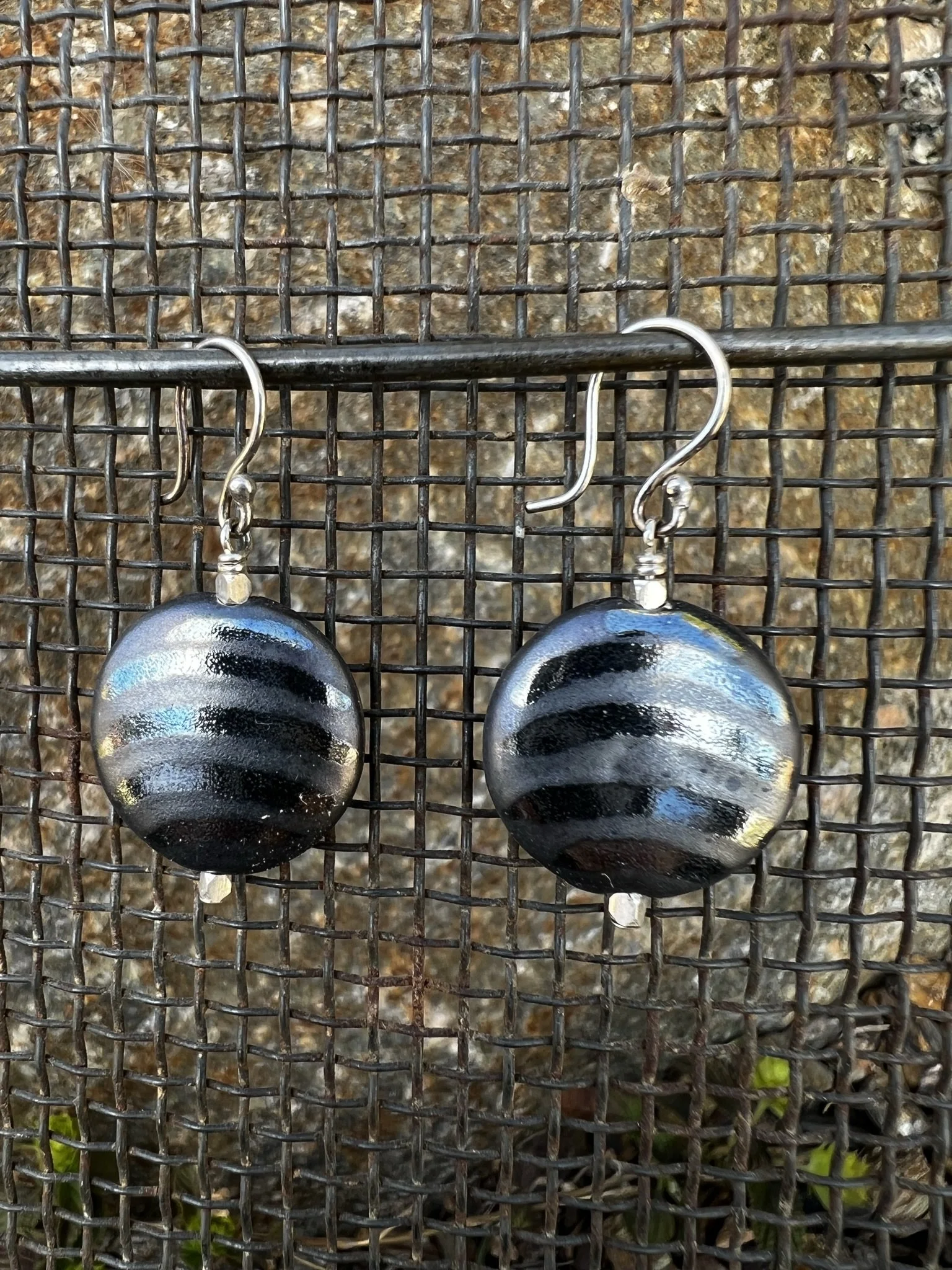 handpainted porcelain dangle earrings