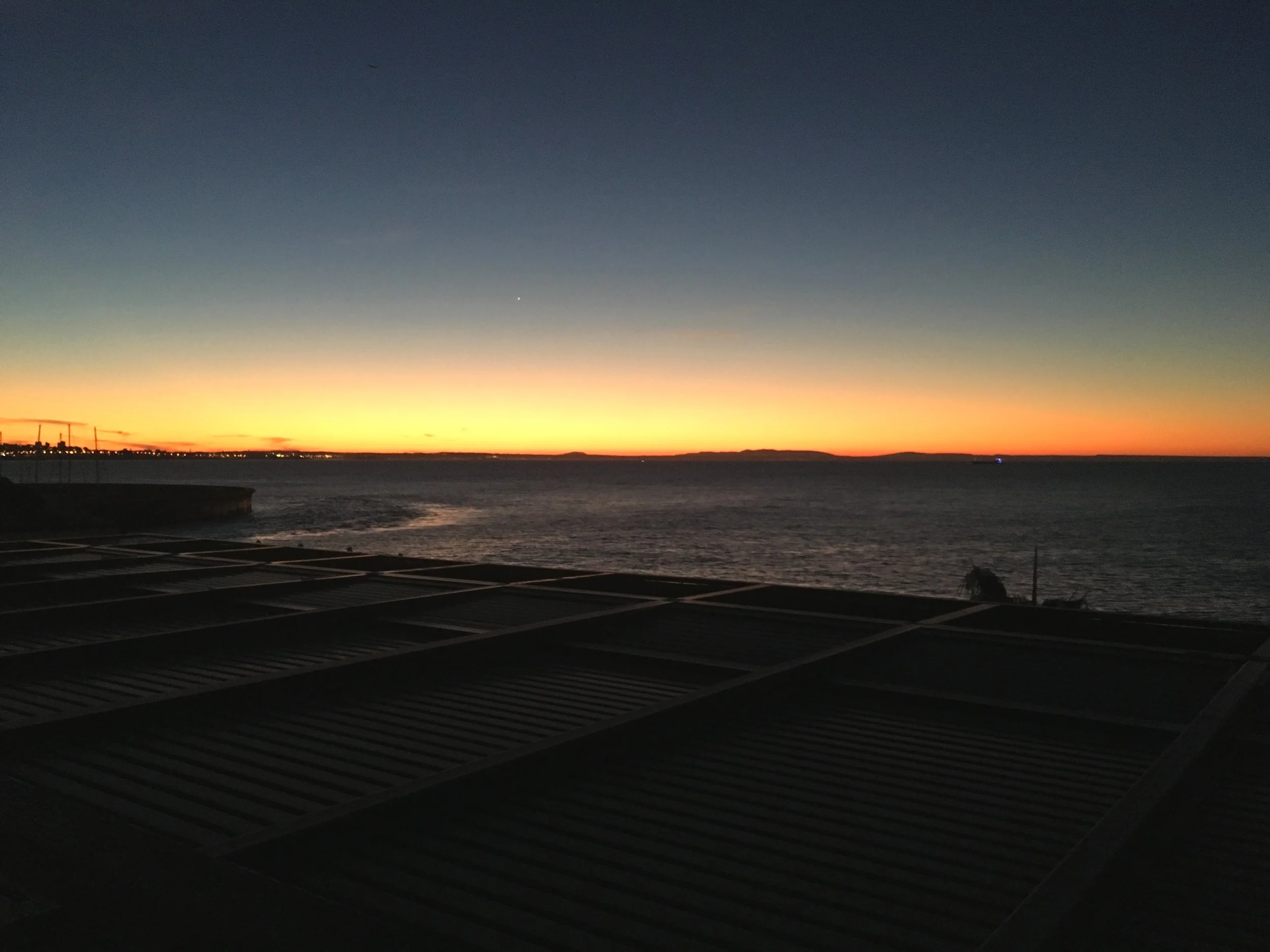 Sunrise at Hotel Farol in Cascais.