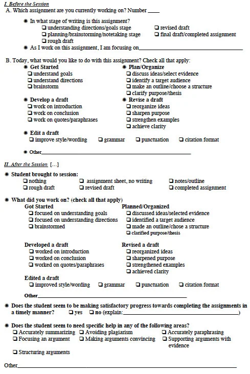 Figure 2: List of Categories Divided by Headings (Massachusetts College of Pharmacy and Health Sciences)