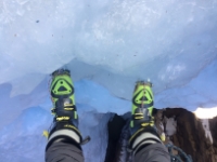 Lowering into the ice park at Ouray