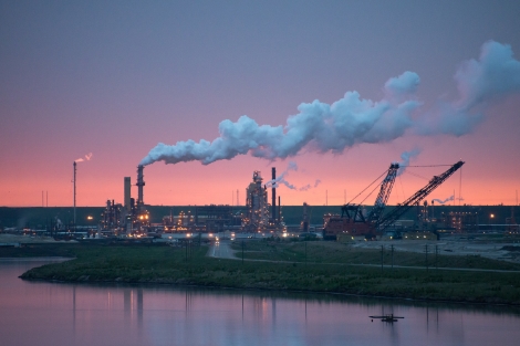 Syncrude bitumen processing plant.