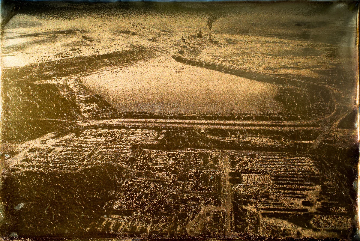 Tailings Pond with Syncrude Plant.
