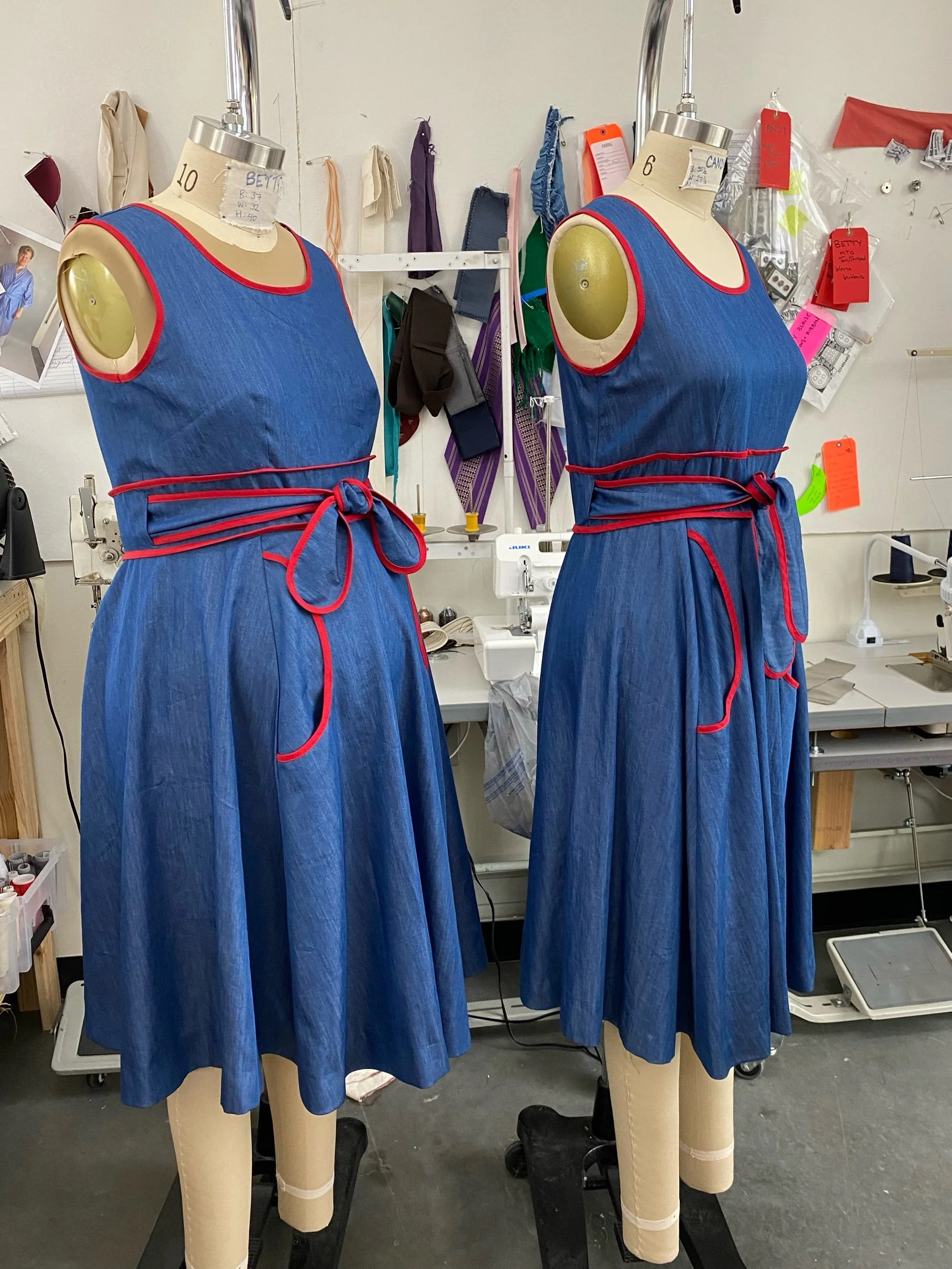 Chambray maternity dress