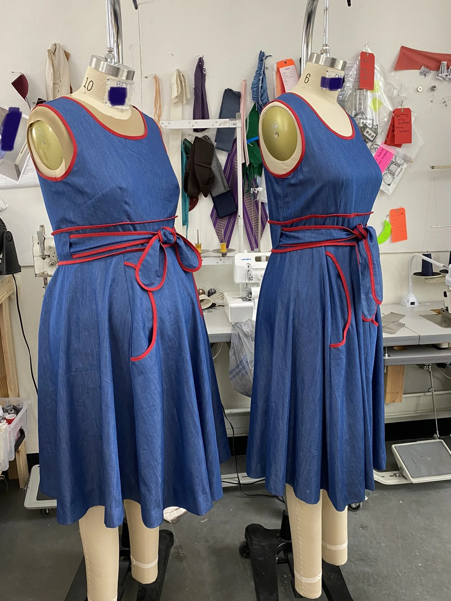 Chambray maternity dress