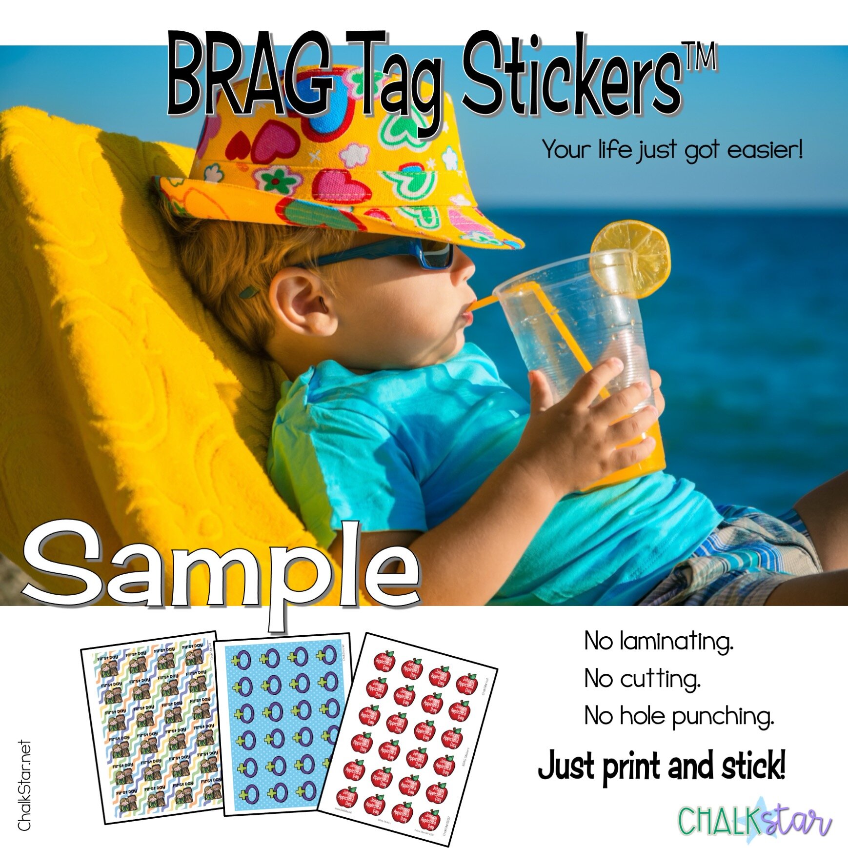 Brag Tag Stickers Sample 
