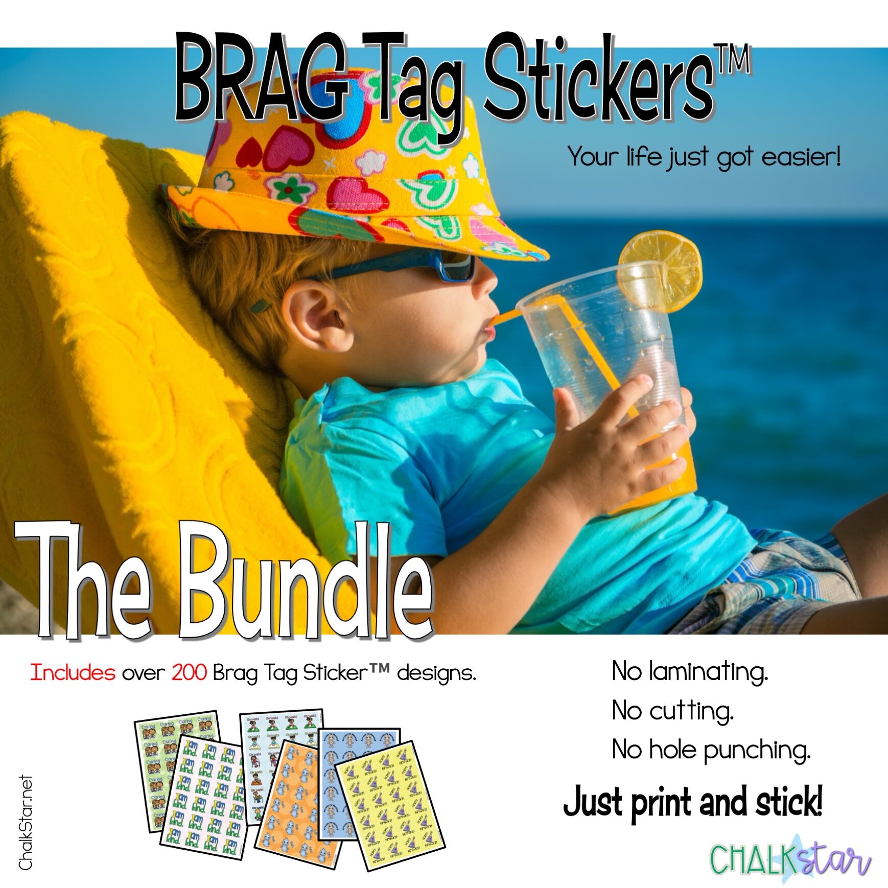 Digital Brag Tag Stickers 