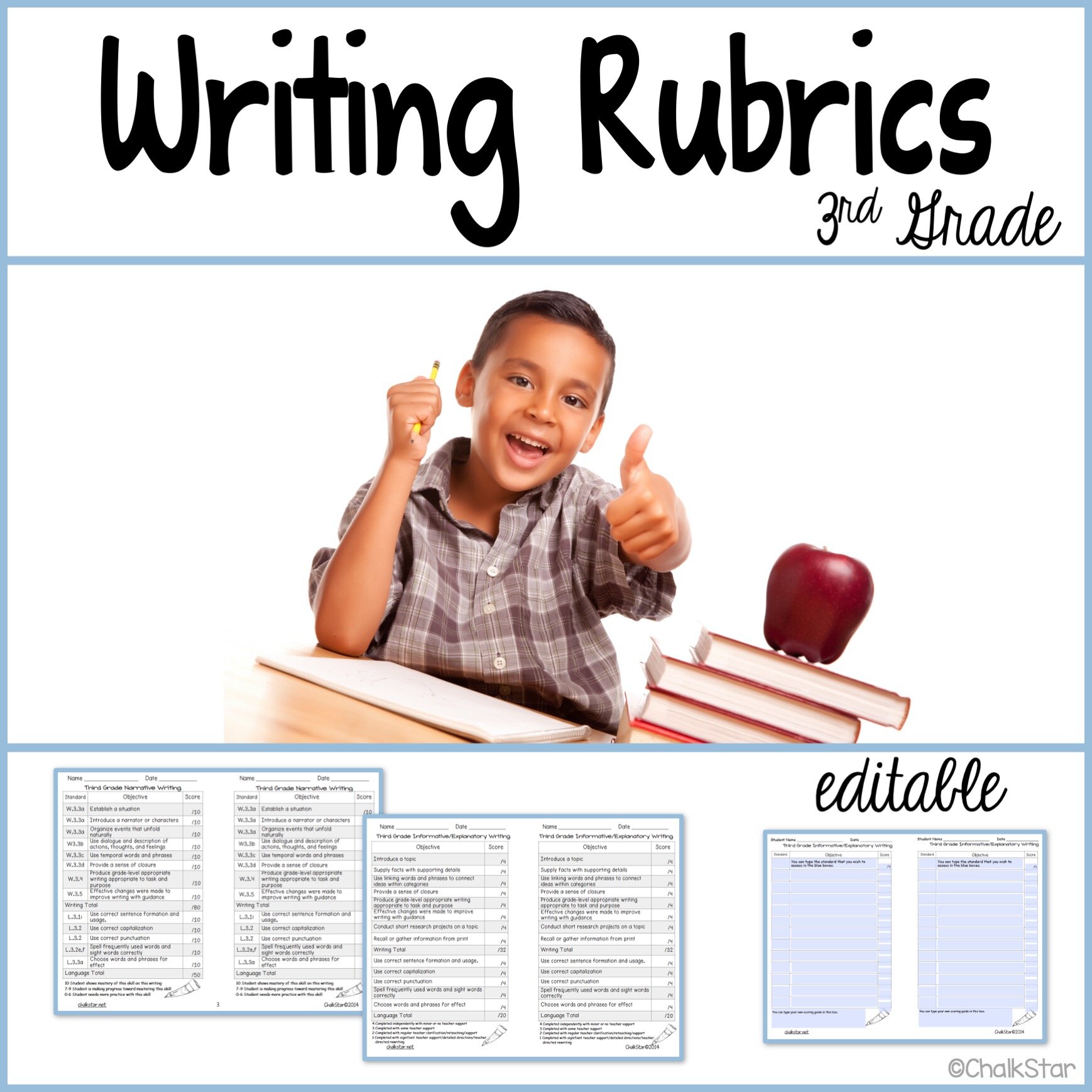 Writing Rubrics Third Grade 