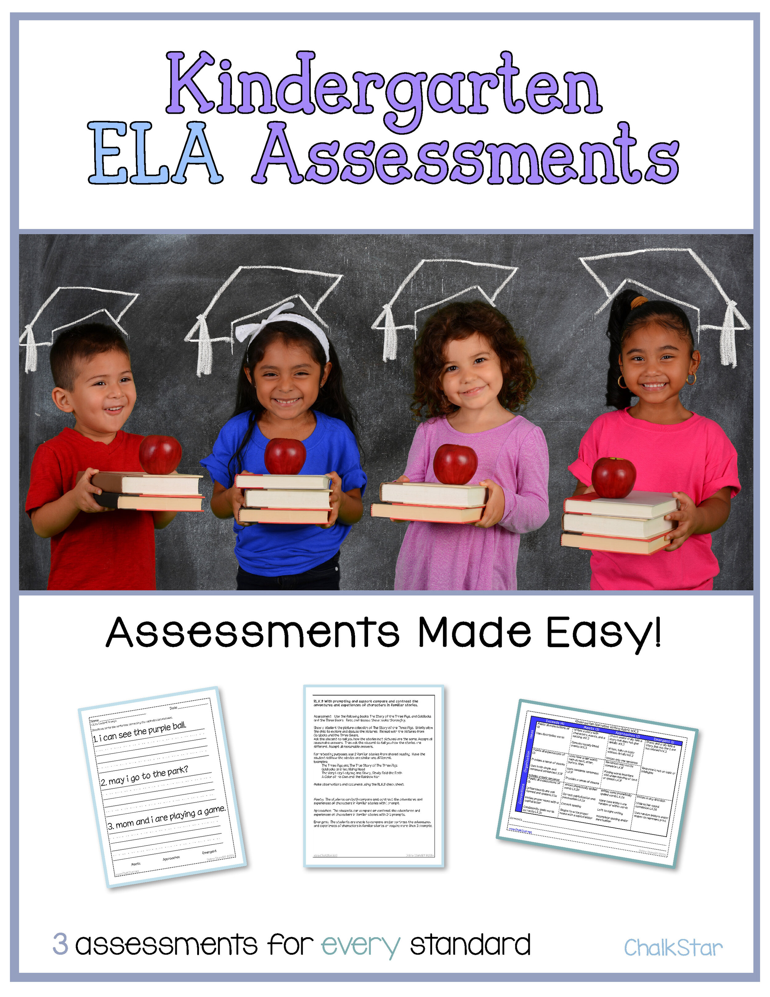 Kindergarten ELA Assessments Bundle