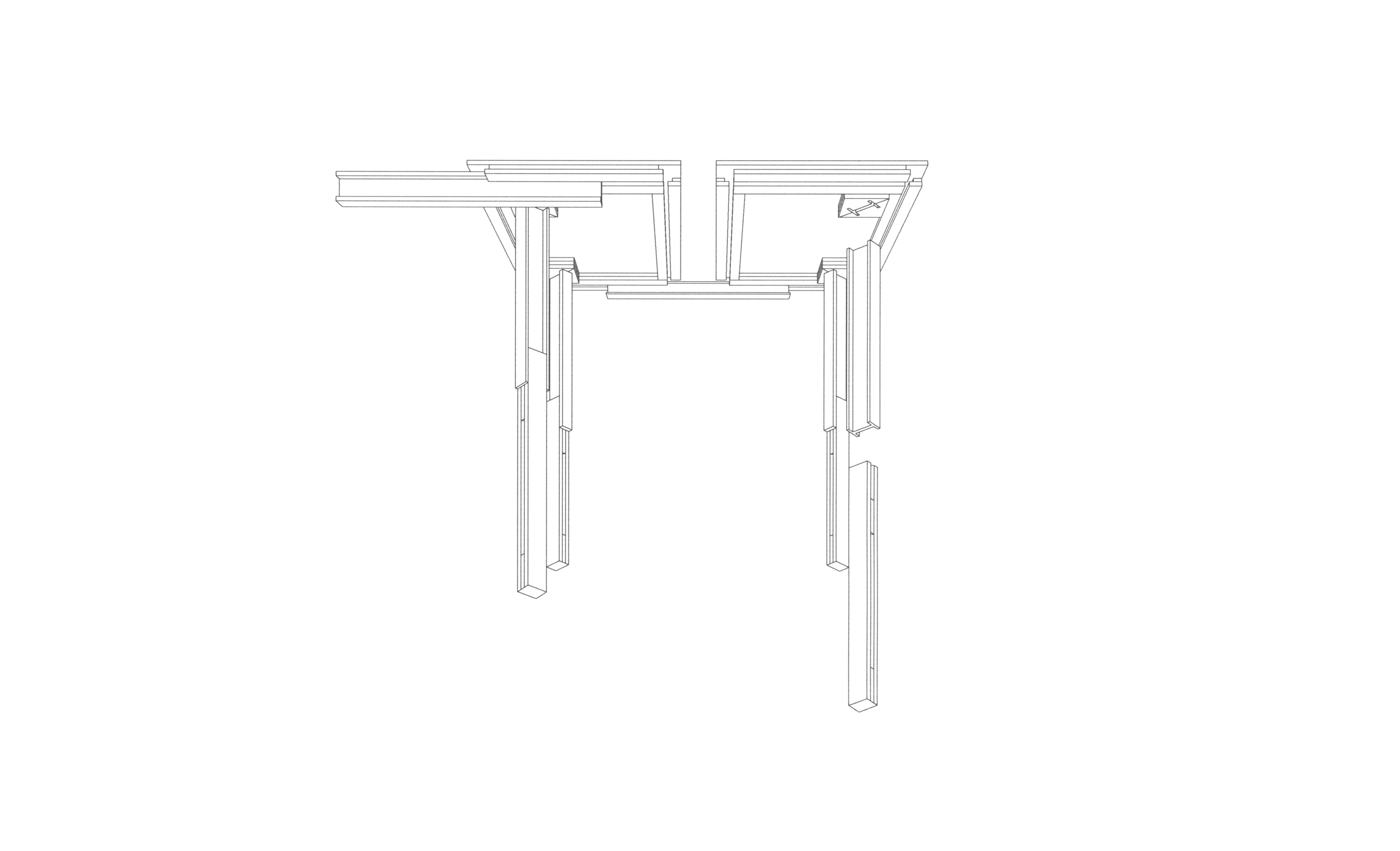  TRAVEL TABLE  Designed and Fabricated by Juliet Hsu, Janice Chiu, Mariam Son Material: 12" x 18" x 14", airplane plywood UCB Arch 152 