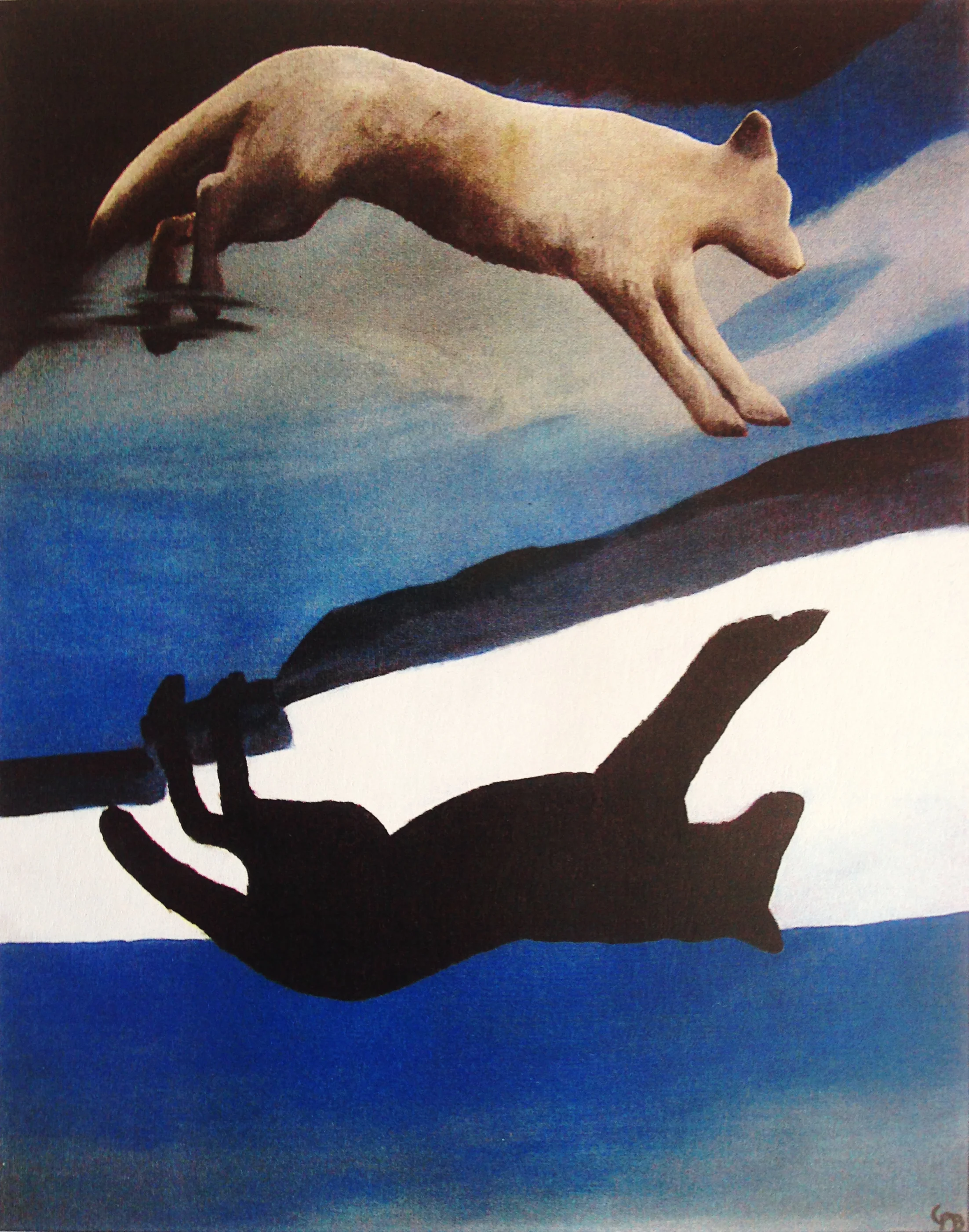 THE MIRROR - 93" X 71", Acrylic and oil on canvas