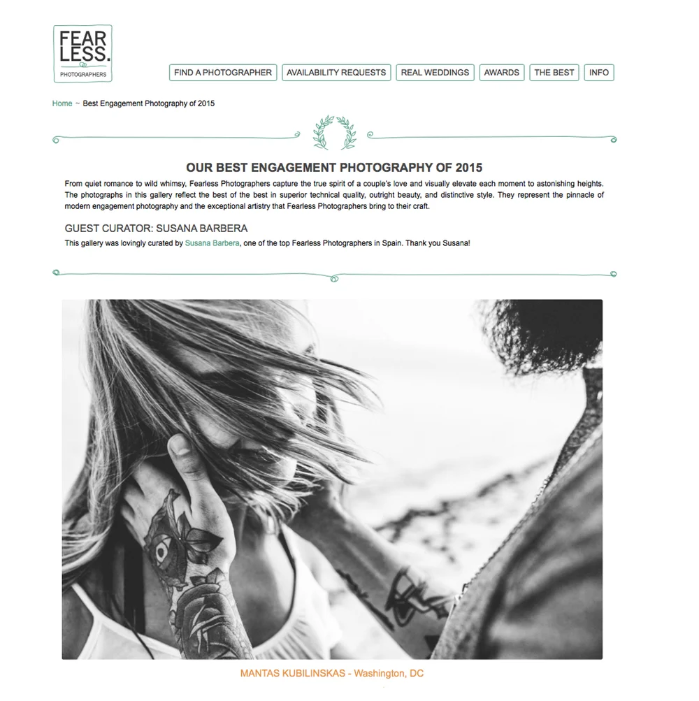Best of Fearless Photographers engagement photography feature