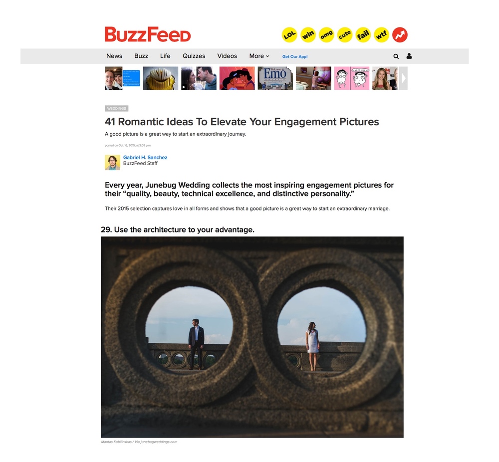 BuzzFeed engagement photo feature
