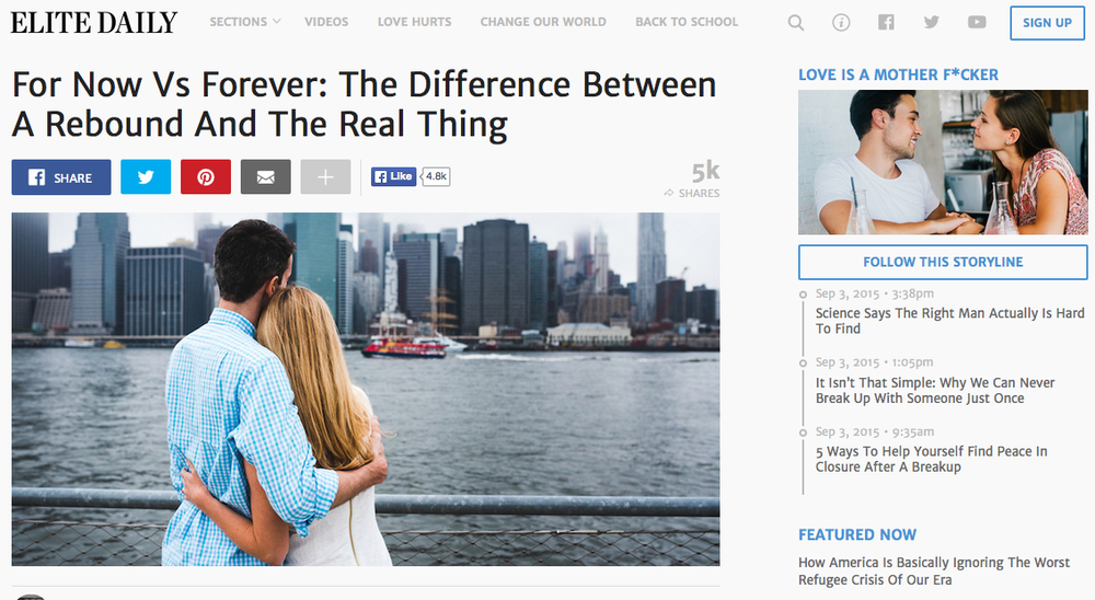 Elite Daily article featuring Mantas Kubilinskas photography