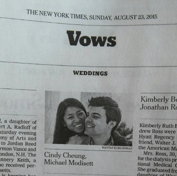 New York Times vows clipping with Mantas Kubilinskas photograph
