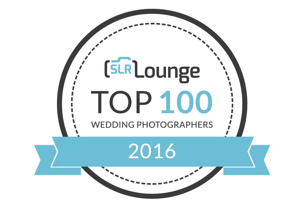 SLR Lounge Top 100 wedding photographers badge