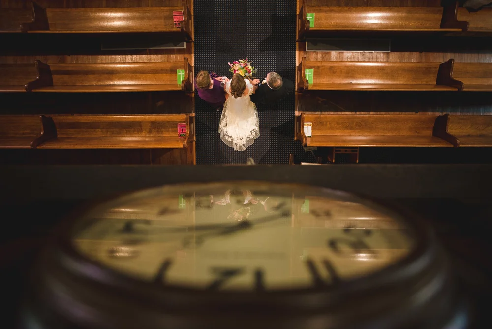 Documentary style wedding photo capturing real emotions