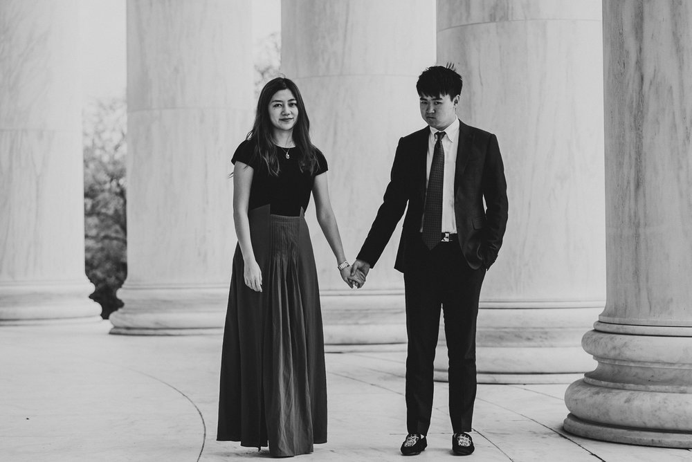  Creative engagement photographer Lincoln Memorial 