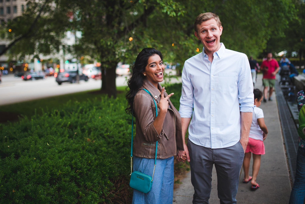  Millennium Park engagement photography 