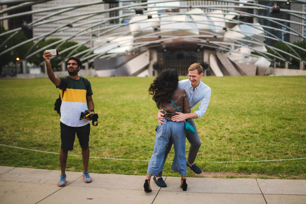  Millennium Park engagement photography 