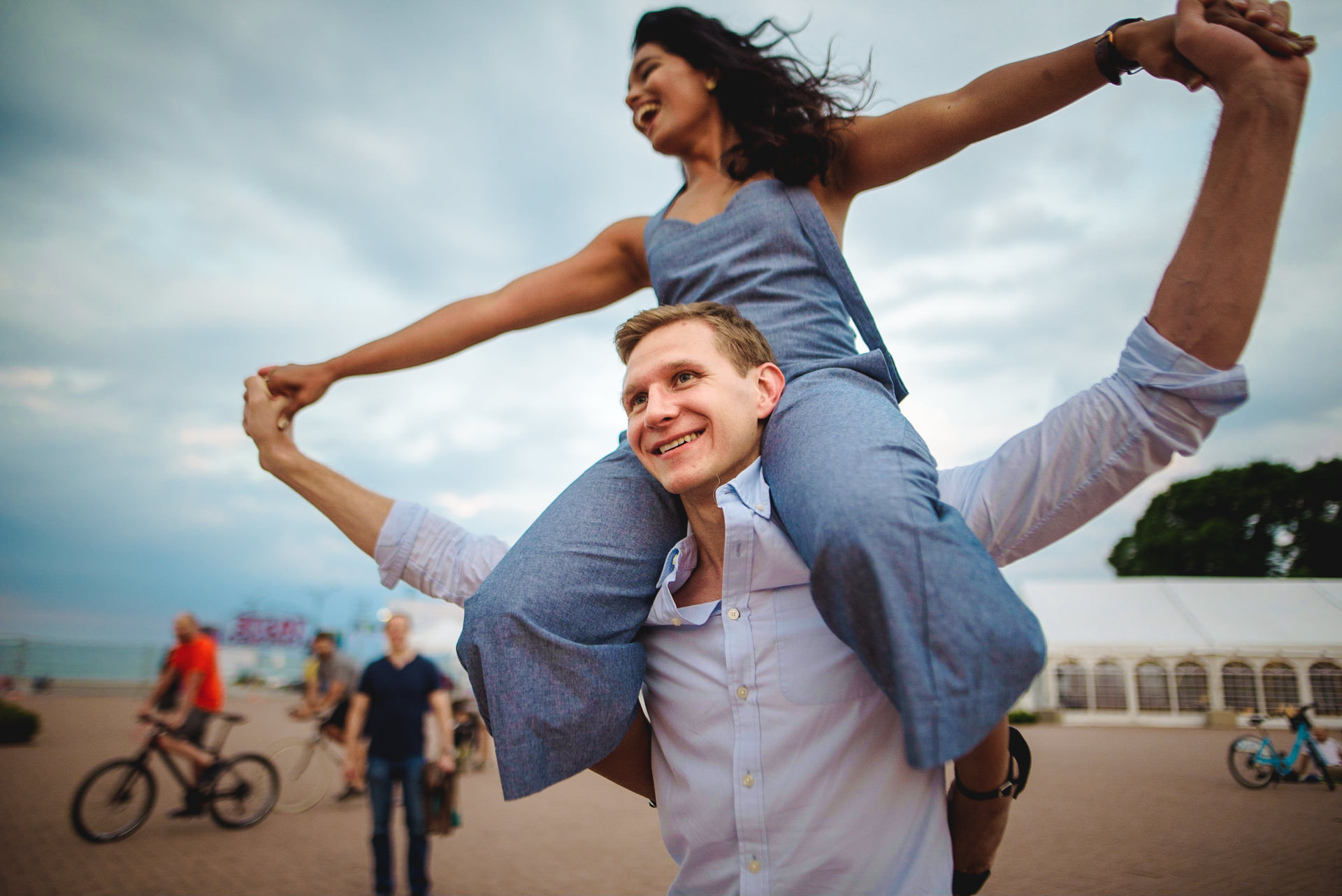  Millennium Park engagement photography 