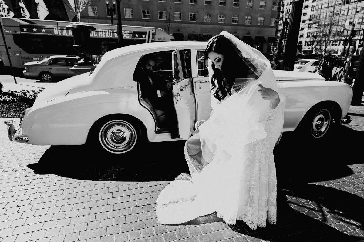 Bride walking down the aisle at a Washington DC wedding