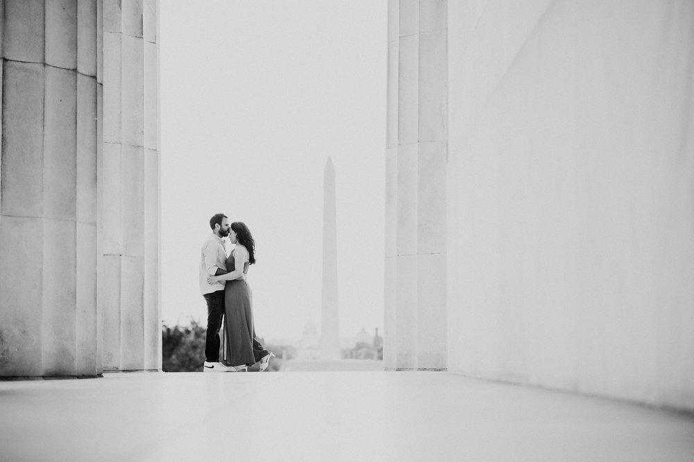 Lincoln memorial engagement photos Mantas Kubilinskas captured real moments of couple having great time at their photoshoot and proposal-7.jpg