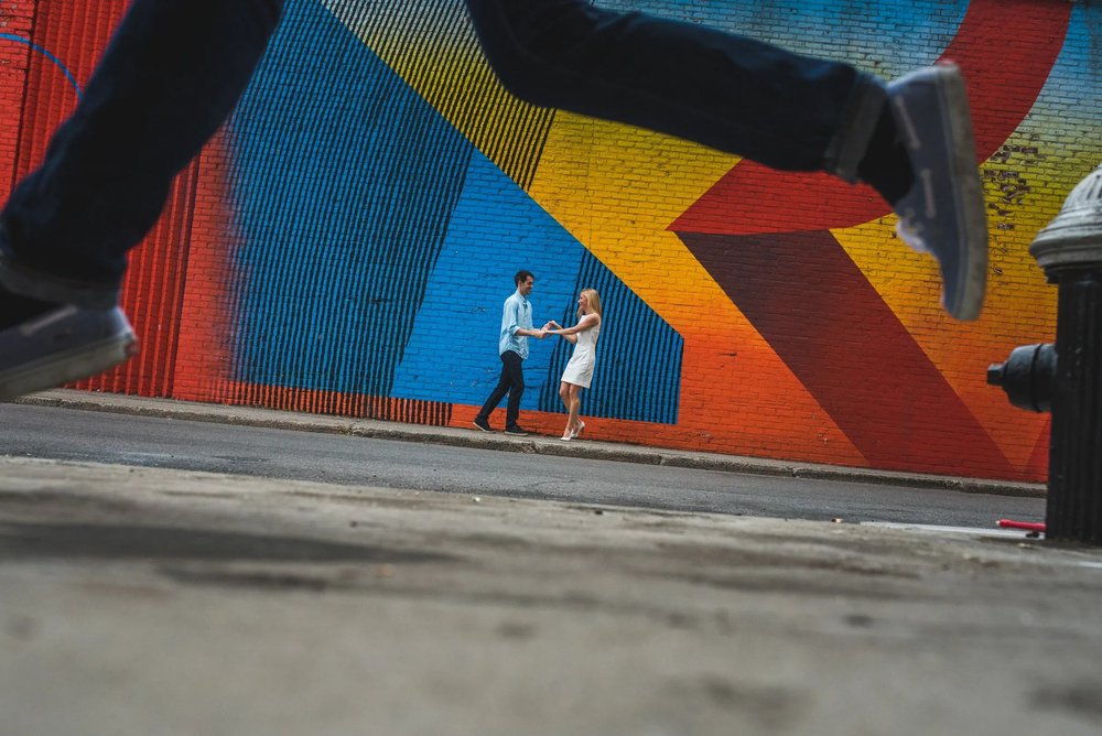 Cinematic New York engagement session in Manhattan and Brooklyn