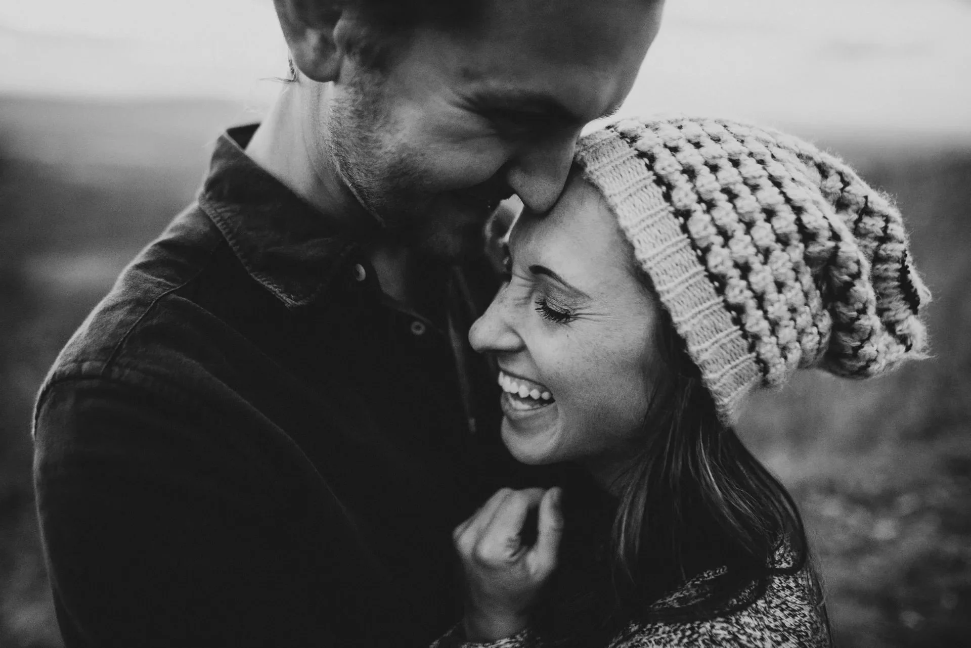 shenandoah-engagement-photos-close-laughing-couple-intimate-black-white.jpg