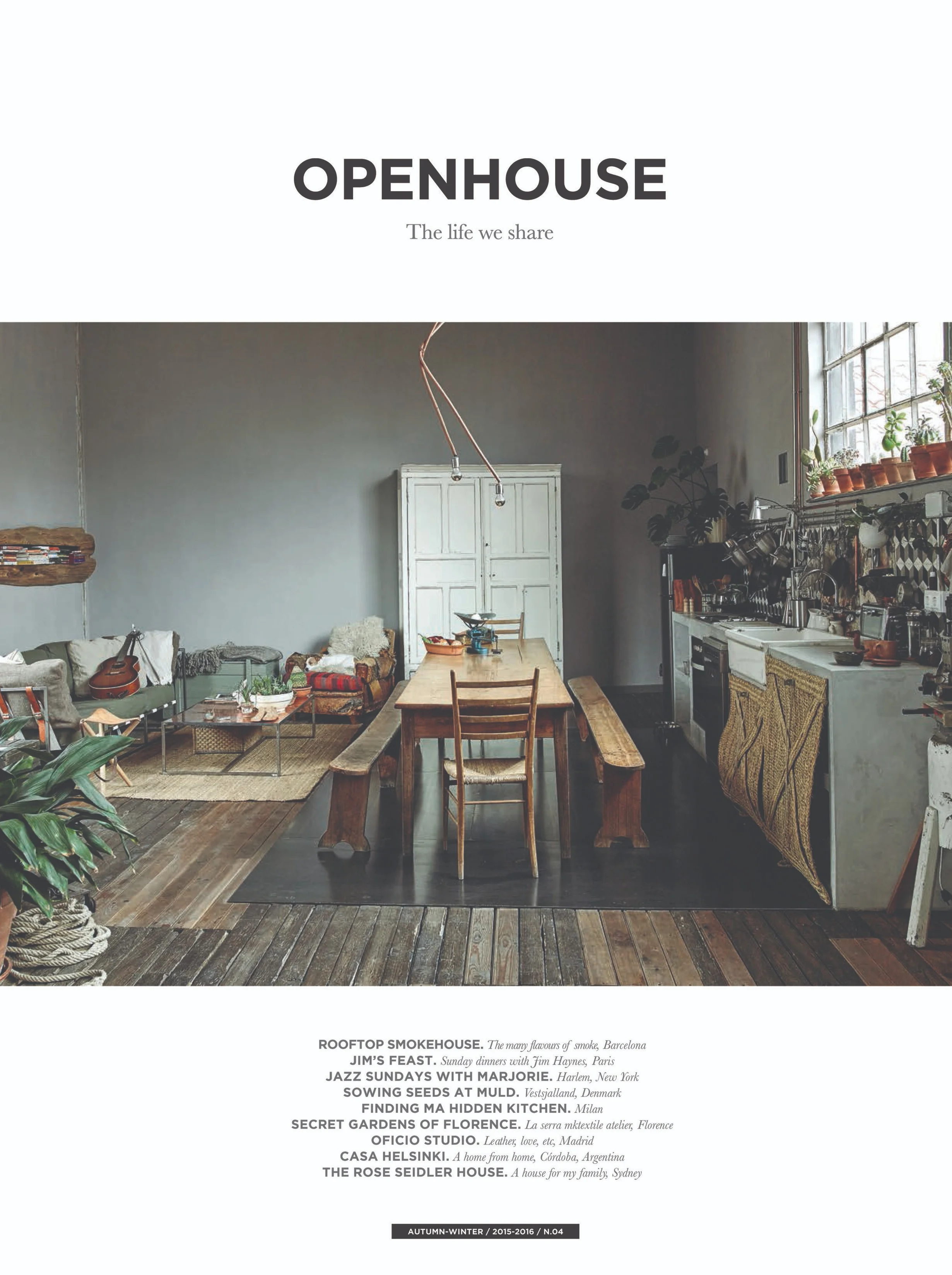 OPENHOUSE MAGAZINE , Issue 4, October 2015.