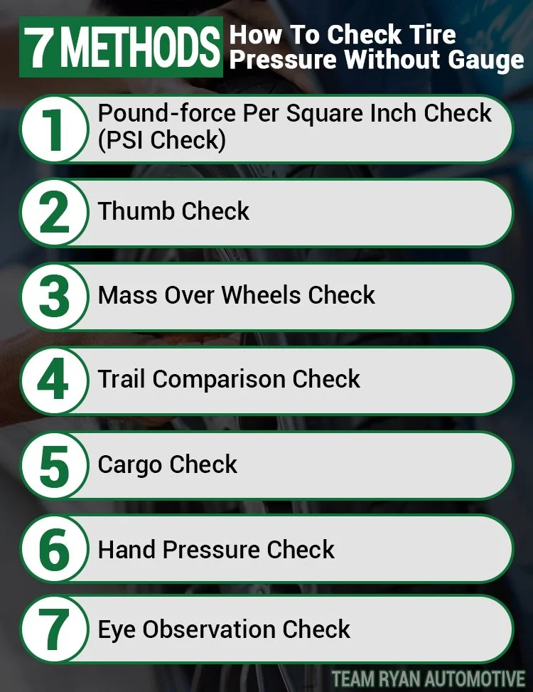 How To Check Tire Pressure Without Gauge