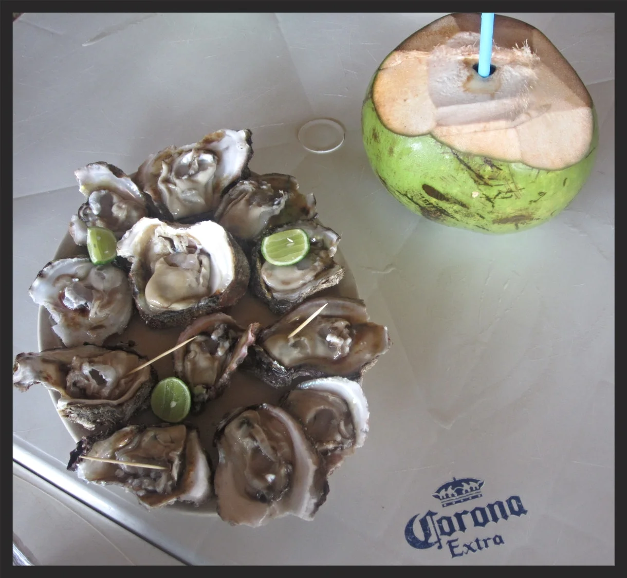 Fresh oysters.