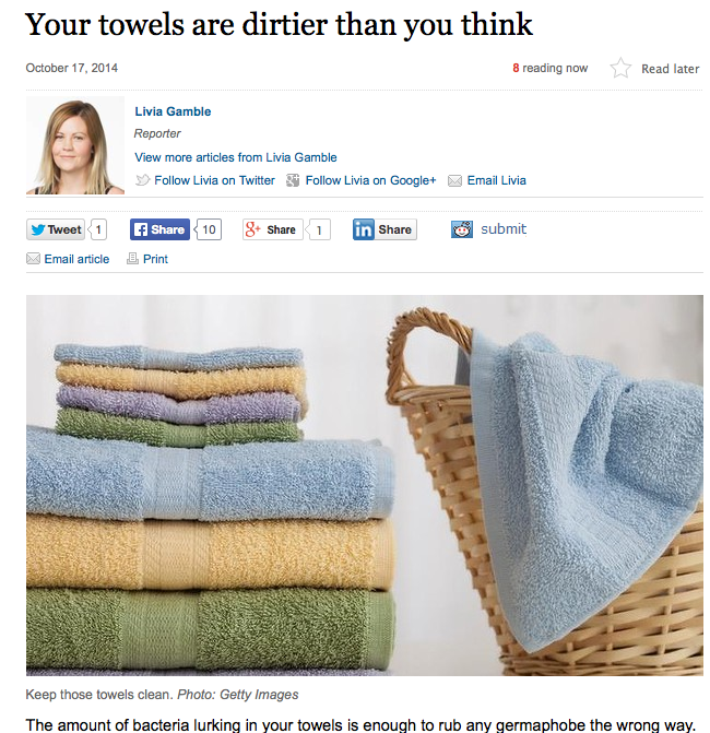 TOWELS GET DIRTY 