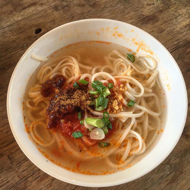 Shan noodles I ate at the end of a three day trek in Shan State 