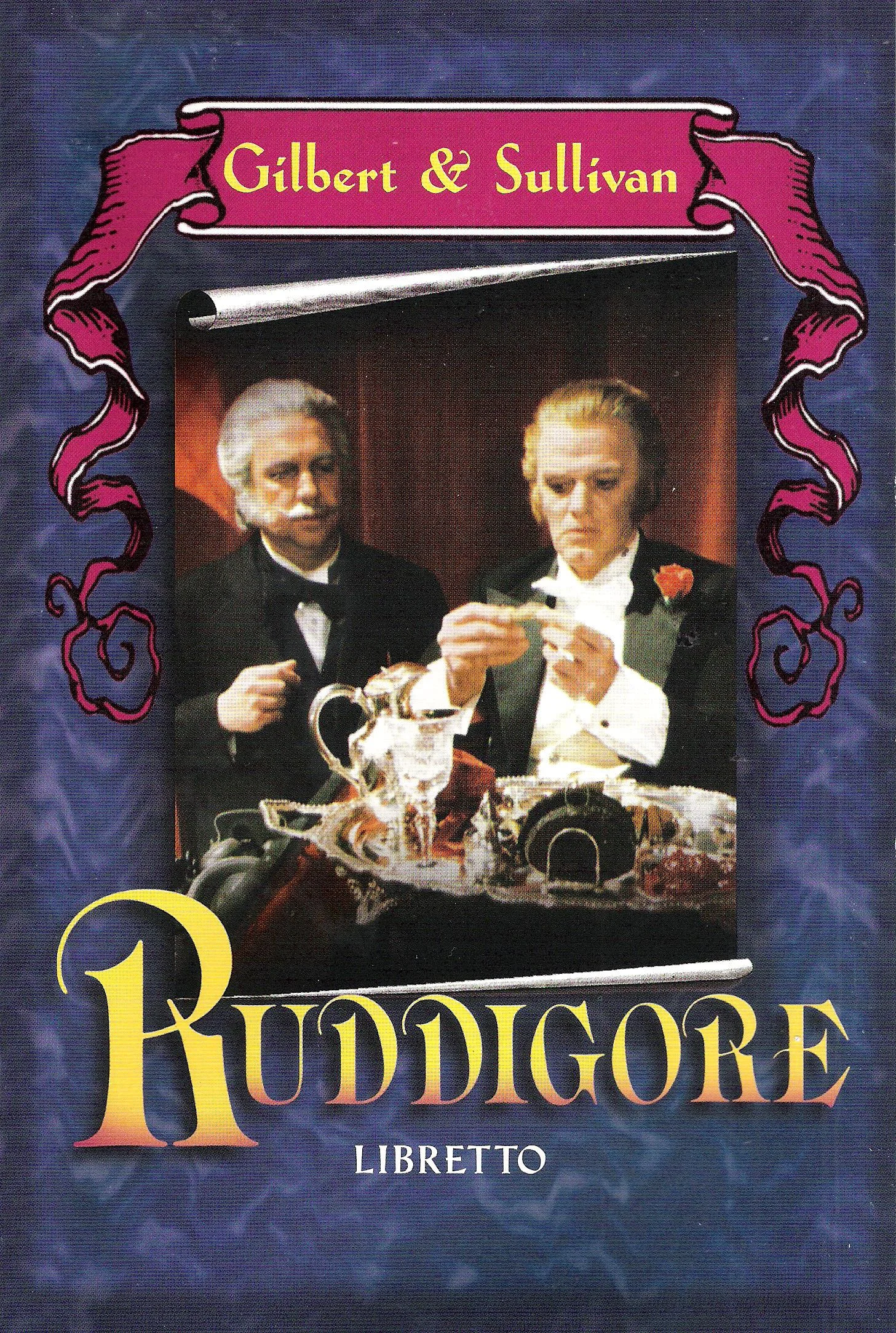 BBC television production of Ruddigore from mid 1980s (libretto cover)