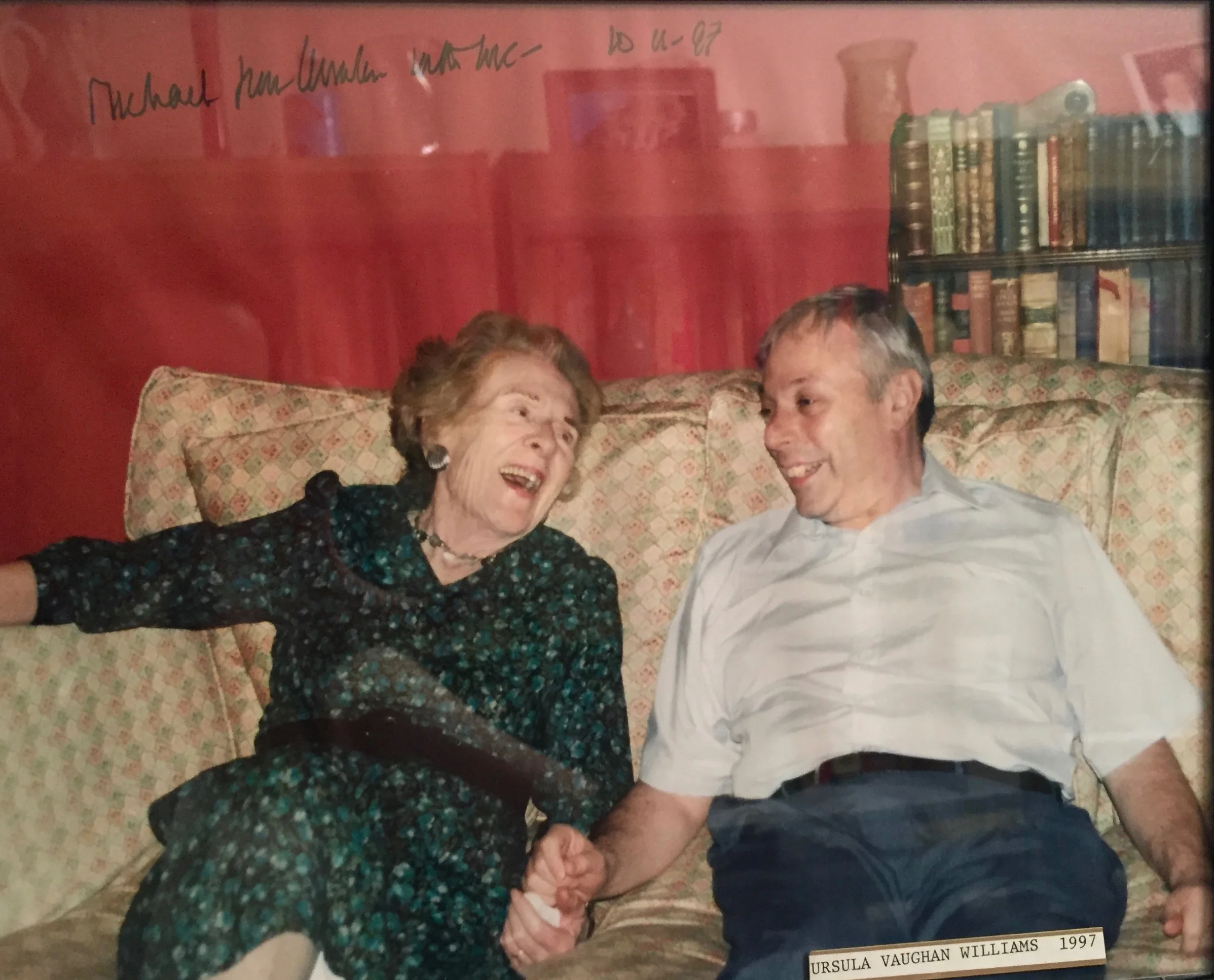Michael Spierman with Ursula Vaughan William, widow of Ralph Vaughan Williams, 1997