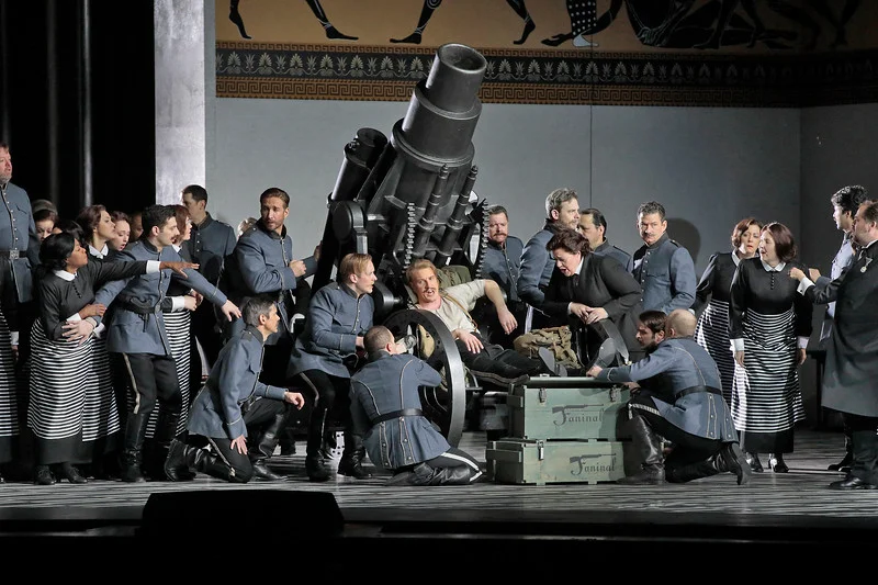 Baron Ochs and his troop in Act II of Der Rosenkavalier