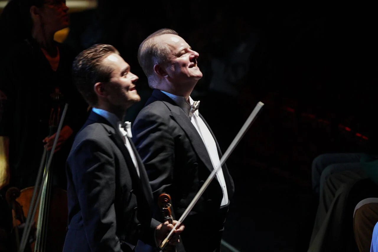 Jakob Lehmann, First Violin, and Will Crutchfield lead the Opera Nuovo Orchestra