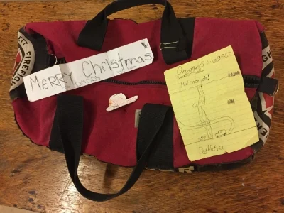 Katie 's drawings that Scott forever keeps in his bag.