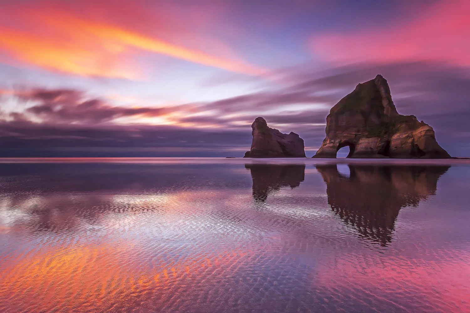 Archway Islands, Wharariki. New Zealand.